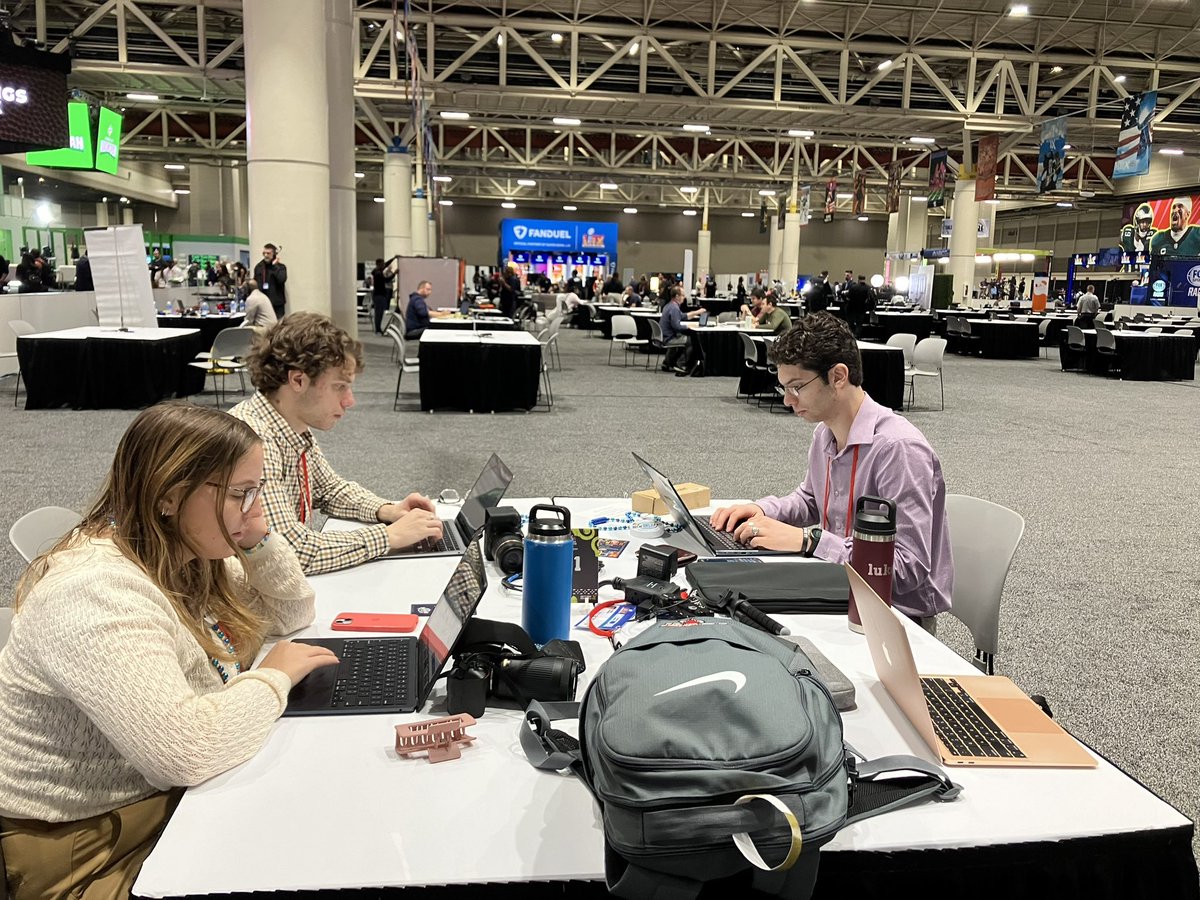 CFMarist's tweet photo. A contingent of Marist sports communication students are on the ground at Super Bowl LIX media week in New Orleans. 

Stay tuned for week-long coverage of the big game, including content from opening night, radio row and events across the city. https://t.co/poRLFvvCqK