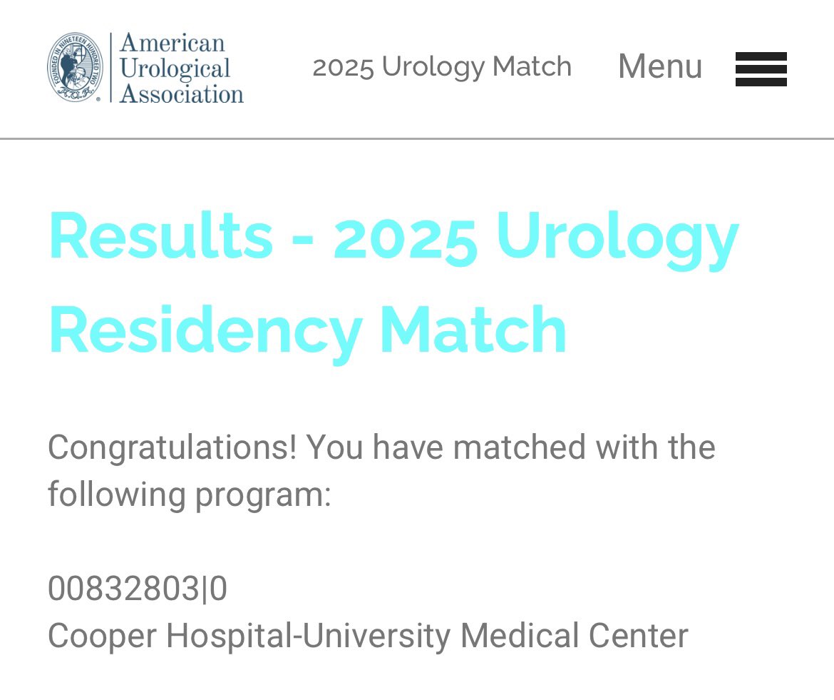 Honored to be joining <a href="/CooperGME/">Cooper GME</a> Urology for residency!! Congratulations to all the phenomenal applicants I got to meet along the subi &amp; interview journey! So grateful for my mentors, family, and friends who have supported me to get here, it takes a village! 🥳 #uromatch2025