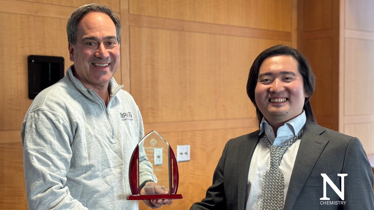 Northwestern Chemistry (@nuchemistry) on Twitter photo Congratulations to Wenjie Zhou, <a href="/MirkinGroupNU/">Mirkin Group</a> alumnus, on receiving the 2022 Excellence in Graduate Research Award! Your presentation, "Understanding Complex Soft Matter through Geometry-Inspired Chemical Principles," was greatly appreciated.👏 #AlumniExcellence #NUChem Congratulations to Wenjie Zhou, <a href="/MirkinGroupNU/">Mirkin Group</a> alumnus, on receiving the 2022 Excellence in Graduate Research Award! Your presentation, "Understanding Complex Soft Matter through Geometry-Inspired Chemical Principles," was greatly appreciated.👏 #AlumniExcellence #NUChem