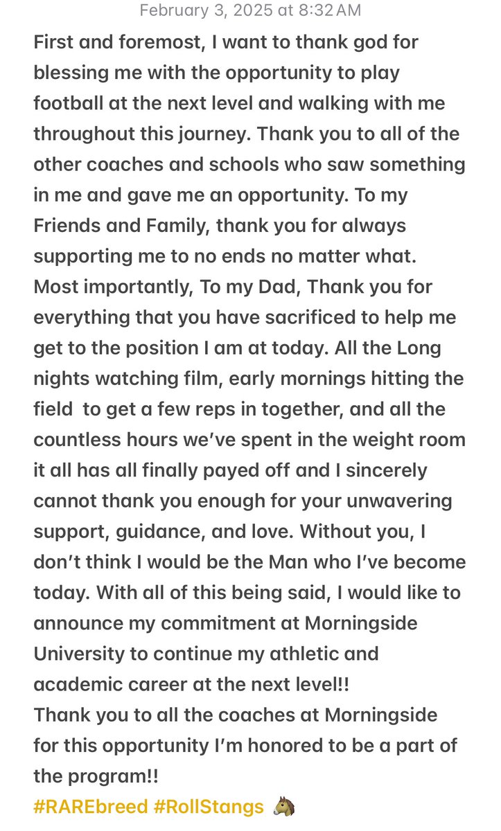 elijahedwards66's tweet image. THE LOU  ➡️ SIOUX CITY, IA 
Excited to announce that I will be furthering my Athletic and Academic Career at Morningside University. Thank you to all my Teammates, Coaches, Friends and Family for helping me achieve my dream.
ROLL STANGS 🐴🐎
@MorningsideEdu @MsideFootball…