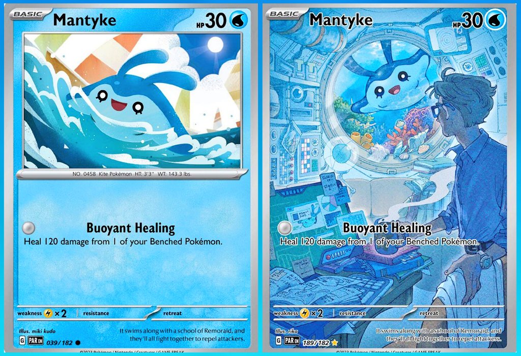Fun Fact. Mantyke only had 1 English Pokemon card (excluding rev. holos)  since the Diamond and Pearl set released in 2007. It took 16 years for  Mantyke to get more cards. Now