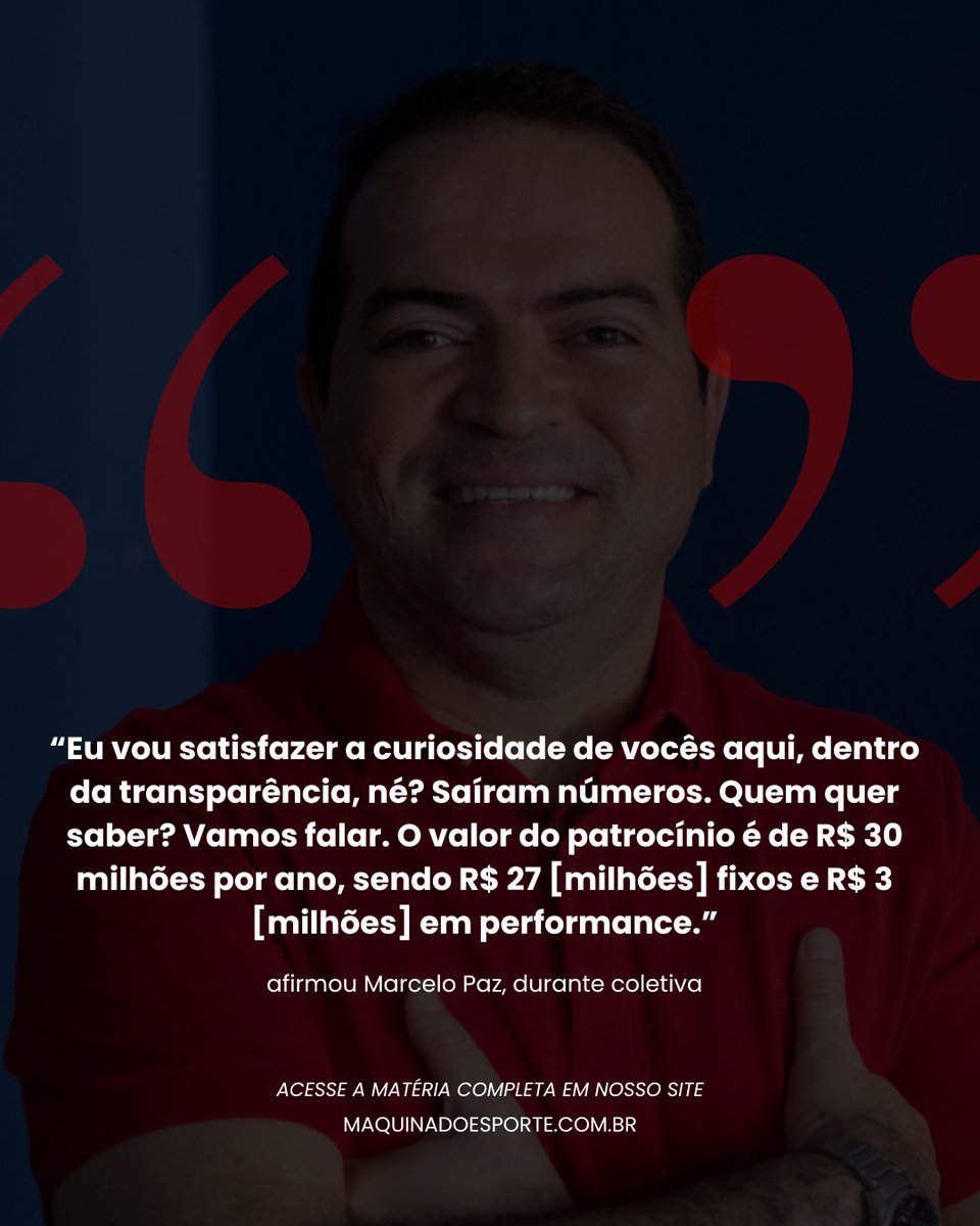 Fortaleza 🤝 Cassino

O Fortaleza espera atingir uma arrecadação de R$ 372 milhões em 2025, com novo patrocínio. Marcelo Paz satisfez a curiosidade sobre os números logo no início da coletiva. 

📌Matéria completa por <a href="/adalbaleister/">Adalberto Leister Filho</a> 
maquinadoesporte.com.br/futebol/com-ca…