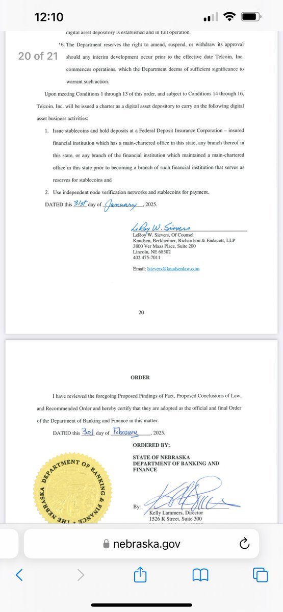 $TEL the 🌎 

Breaking News: #Telcoin Secures Nebraska Digital Asset Depository Charter! 🚀🔗

The wait is over as $TEL has officially been granted its Digital Asset Depository Charter in Nebraska! This landmark approval positions Telcoin to issue stablecoins, leverage