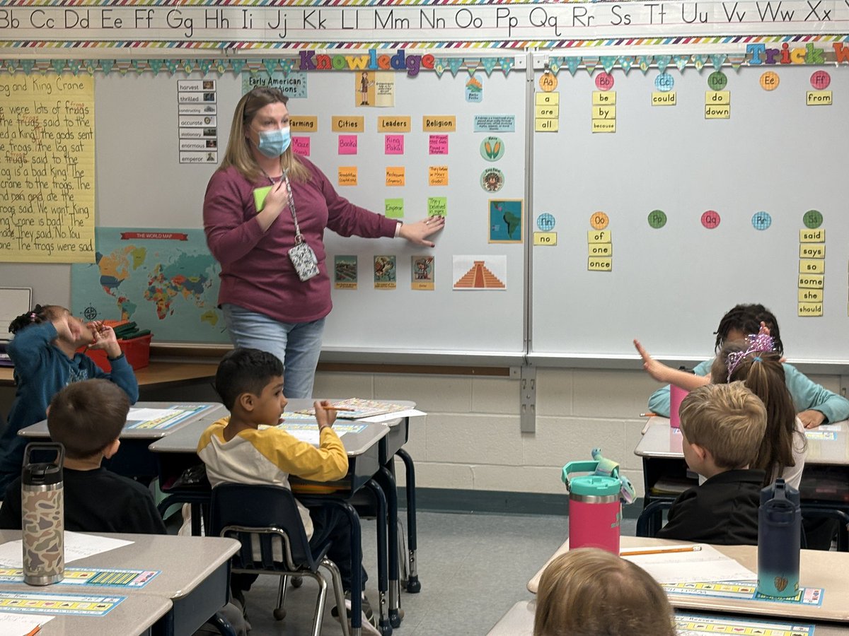 SolleyAACPS's tweet photo. Mrs. Ridley’s first graders are exploring the incredible Inca! 🏔️✨ From mighty Machu Picchu to clever canals, we’re writing paragraphs packed with Inca innovations. What fact amazes you the most? #IncaEmpire #YoungWriters #belonggrowsucceed @AacpSeril https://t.co/QWIpT6ApYJ