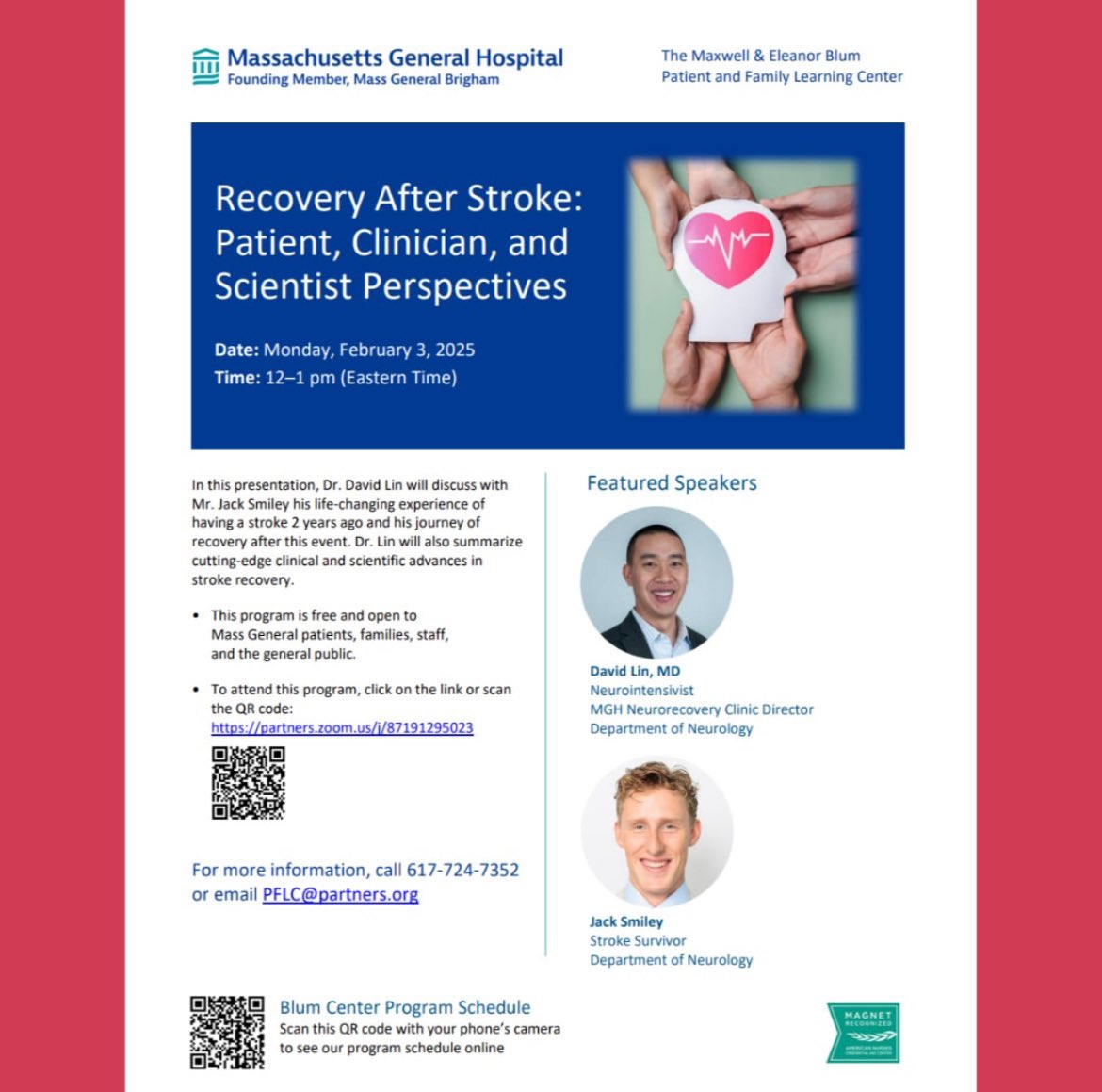 MGH_BlumCenter's tweet photo. Our first program of the month just began!
Tune in now by clicking this link: https://t.co/9gAXMO9aLk
#RecoveryAfterStroke #StrokeAwareness https://t.co/0gWr8sQ3Ou