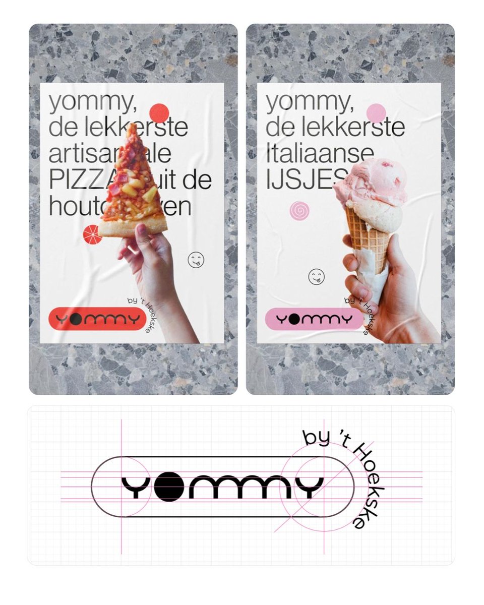 HelloBravemark's tweet photo. 🔥🍕 A slice of branding perfection! 

Yommy’s identity by NS Sense is as fresh and flavorful as its wood-fired pizzas, colorful pastas, and homemade gelato. https://t.co/iGy9Kyicyj
