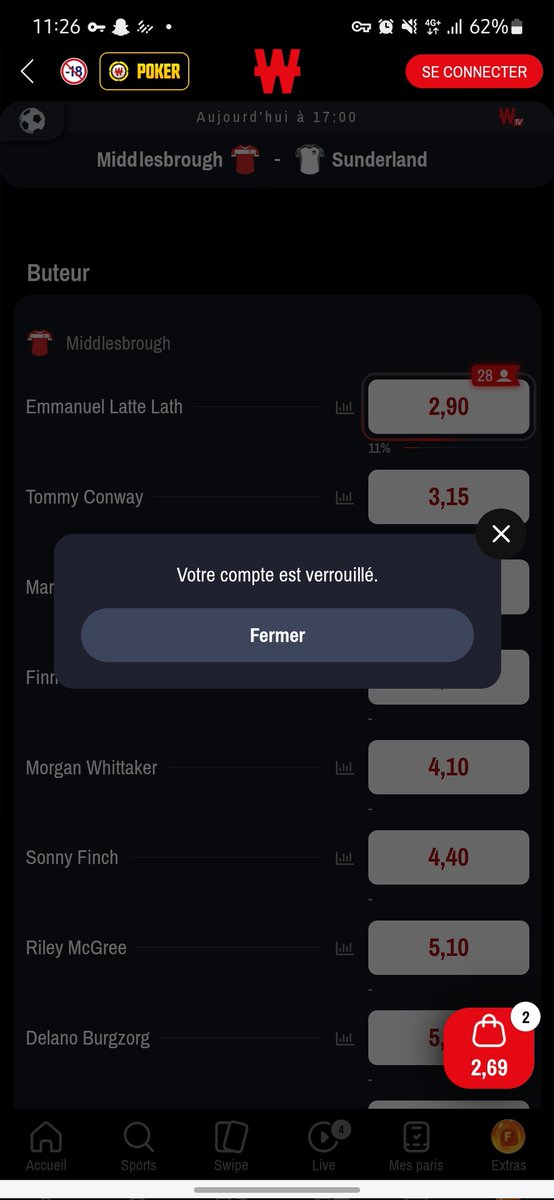 TagTaguy's tweet photo. @WinamaxSport pouvez-vous faire quelque chose s'il vous plaît ?? https://t.co/S5JDN4RYay