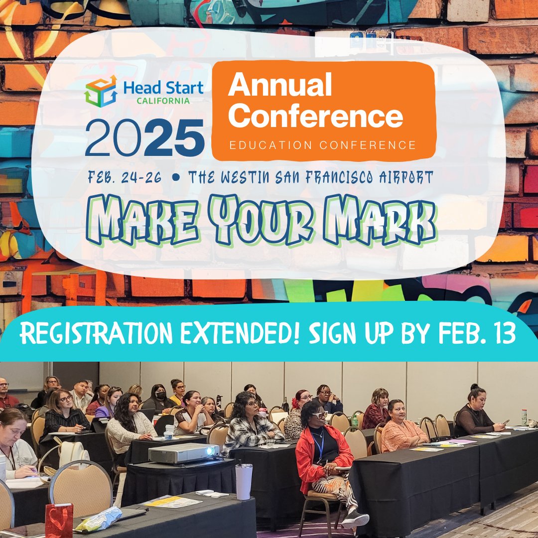 caheadstart's tweet photo. 🚨 Registration Extended!  Don't miss the HSC Annual Conference at The Westin SF Airport, Feb. 24–26! Register by Feb. 13 https://t.co/XVMprCp6X8

🏨 Room Block Deadline: TODAY! Last chance for our discounted rate—ends 11:59 PM tonight!

#HSCAnnualConference #HeadStart #ECE https://t.co/ZzFCfMFFe1