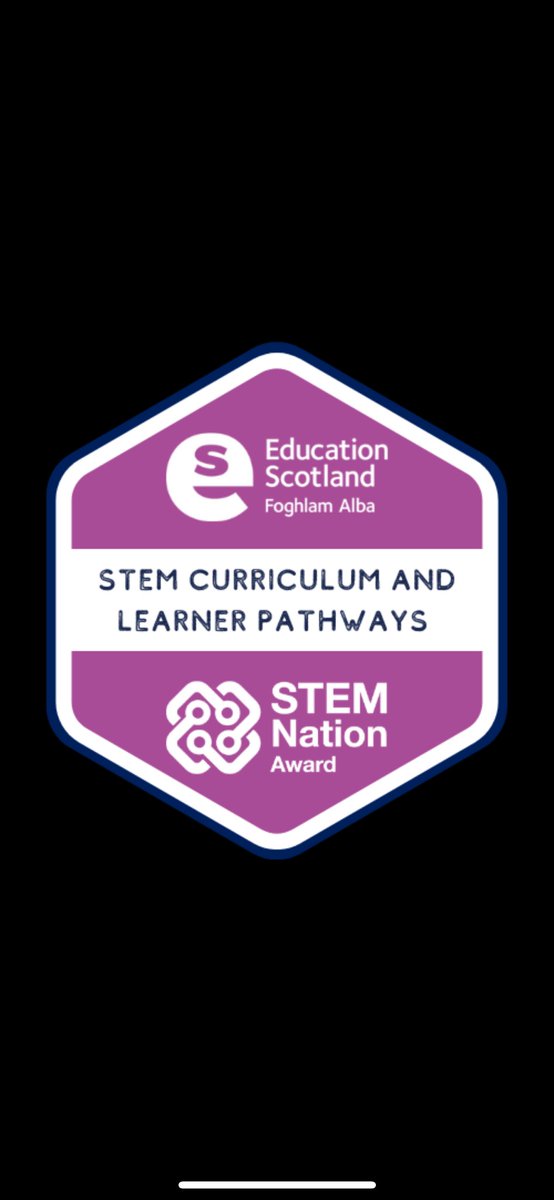 Harris academy have recently been awarded the first of five elements of the STEM nation award for curriculum and learner pathways. 

Well done to all our young people and staff involved! <a href="/harrisacdundee/">Harris Academy</a> <a href="/STEMedscot/">STEM @ Education Scotland</a>