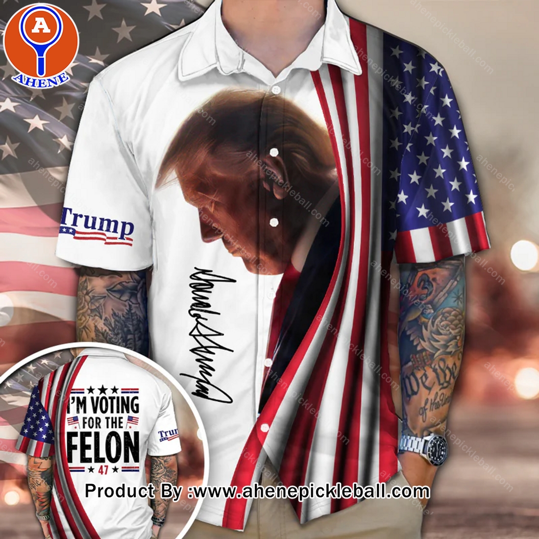 Aheneshop's tweet image. I’m Voting For The Felon Hawaii Shirt
#Imvotingfor #Thefelon #Hawaii  #shirt #Trump #Trump2025 
Link to buy : ahenepickleball.com/product/im-vot…