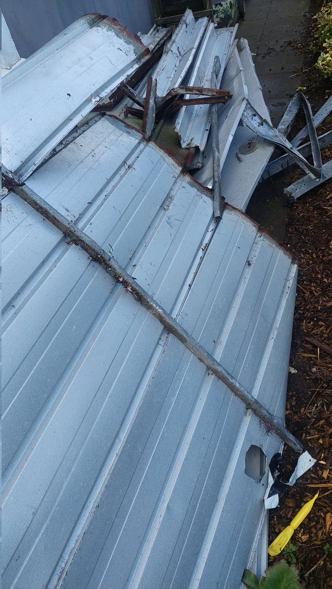 Bent and twisted....lucky it didn't do some more damage #StormEowyn #Newtowncunningham #Donegal