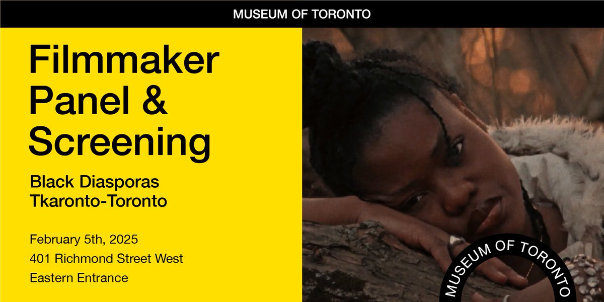 Tickets are going fast! This week's screening and panel discussion is your chance to hear directly from the filmmakers who contributed to the Black Diasporas Tkaronto-Toronto exhibition.

Admission is free. Register here: museumoftoronto.com/collection/bla…