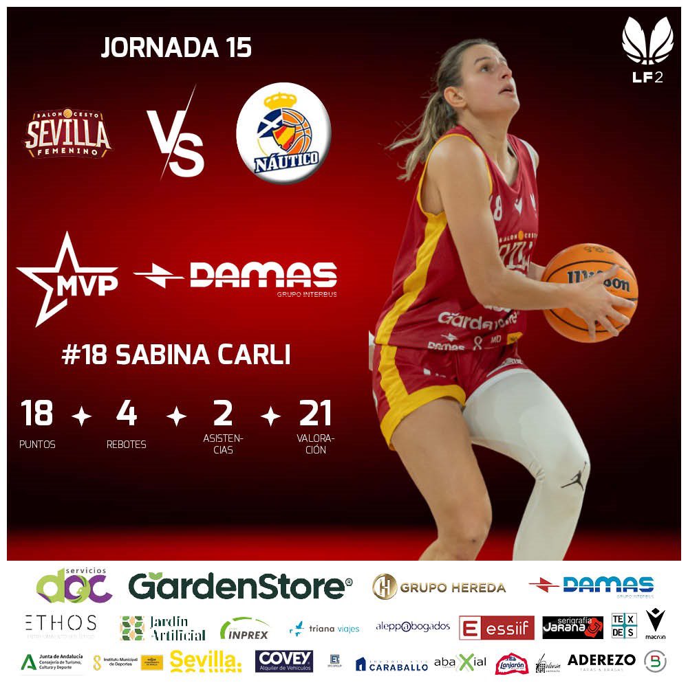 cbsfemenino's tweet photo. 📈RESULTADO Y VALORACIONES JORNADA 15

🎖️MVP DEL EQUIPO🎖️
 @sabinadelpino 

🏅DESTACADAS DEL PARTIDO🏅 
18 puntos @sabinadelpino 
6 rebotes @marta_garcia_11 
5 asistencias @nuriaasr04 

⭐️ESTADÍSTICAS DEL PARTIDO⭐️

#Todasjuntas 
@gardenstores @docservicios @deporteand https://t.co/FujGxyL1qB