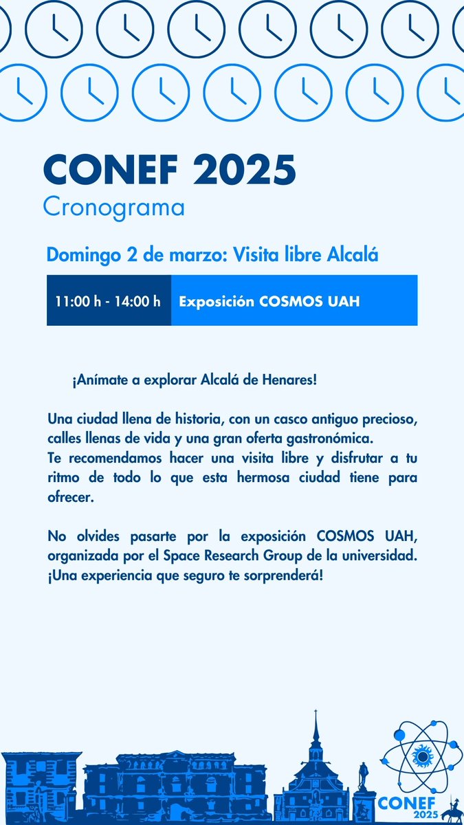 🚨Tened en cuenta que SON PROVISIONALES y podrían haber cambios . Cualquier cambio en dicha planificación será transmitida para que todos podáis disfrutar de lo que va a ofrecer esta nueva edición del CONEF 🚨