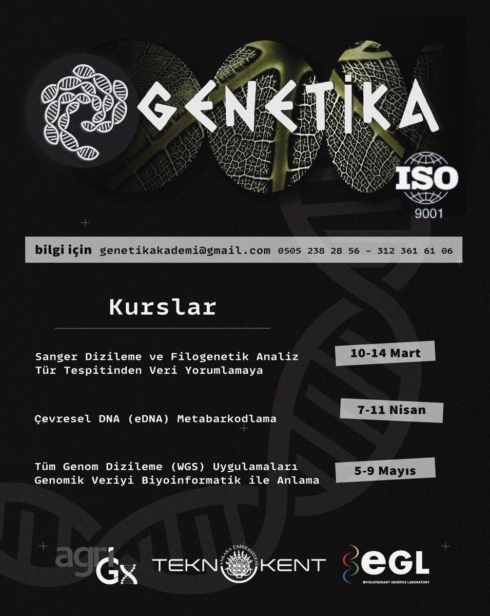 GenetikA moleküler genetik&amp; biyoinformatik disiplinlerinde uzmanlaşmak isteyenler için tasarlanmış kapsamlı bir eğitim platform! @AgriGx &amp; eGL’nin deneyimiyle geliştirilen program, teori ve uygulamayı bir araya getirerek bilgi ve teknik becerilerinizi geliştirmenize olanak tanır.