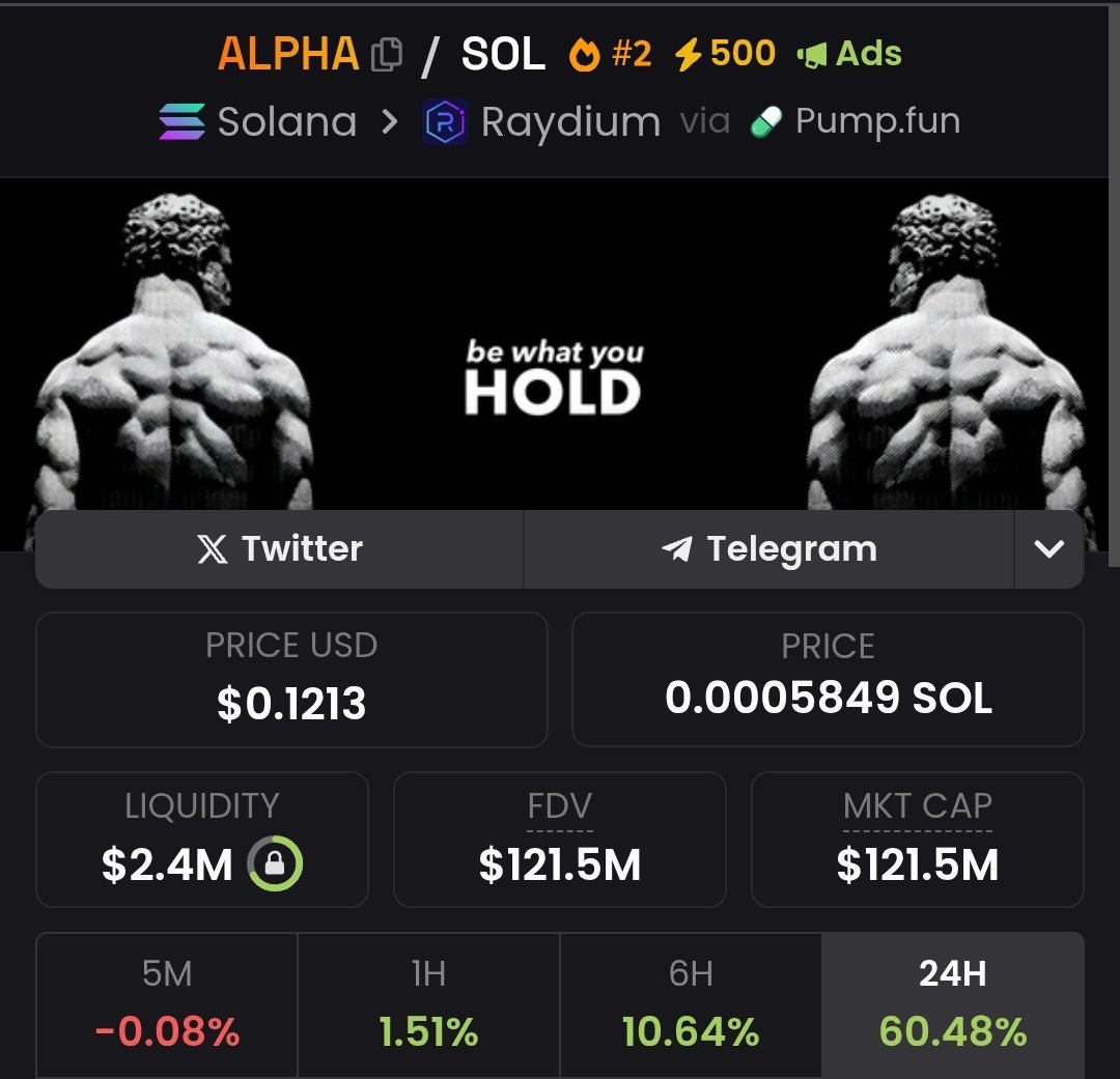 I believe $ALPHA will reach $200 Million mc by sunday !

So I'm giving away OVER $5,000 worth of $ALPHA

Drop your $SOL address

Like, RT and must be following