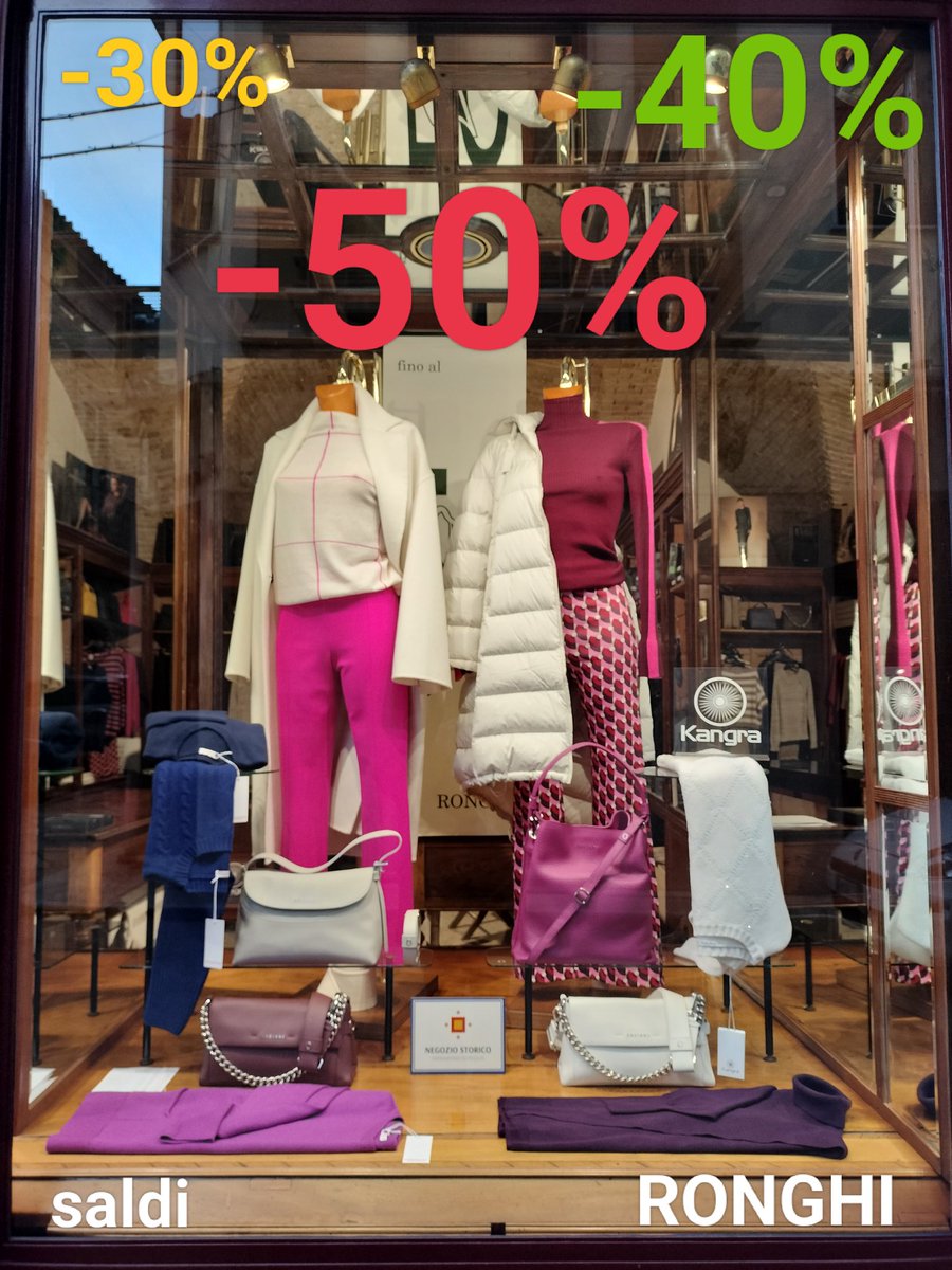 RONGHI1920's tweet photo. i nostri #SALDI sono arrivati al 50% vieni a scoprire le occasioni imperdibili di 🔴 #RONGHI in via Soccorso 24 a San Severo 🔔 contact on web https://t.co/m4990Y88zF