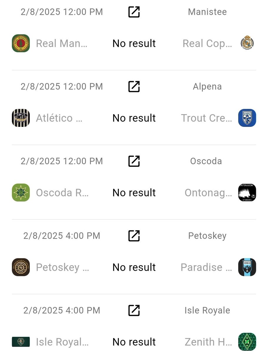 NMFFLsoccer's tweet photo. Here is the week 27 schedule. https://t.co/xs5cTsxrdK