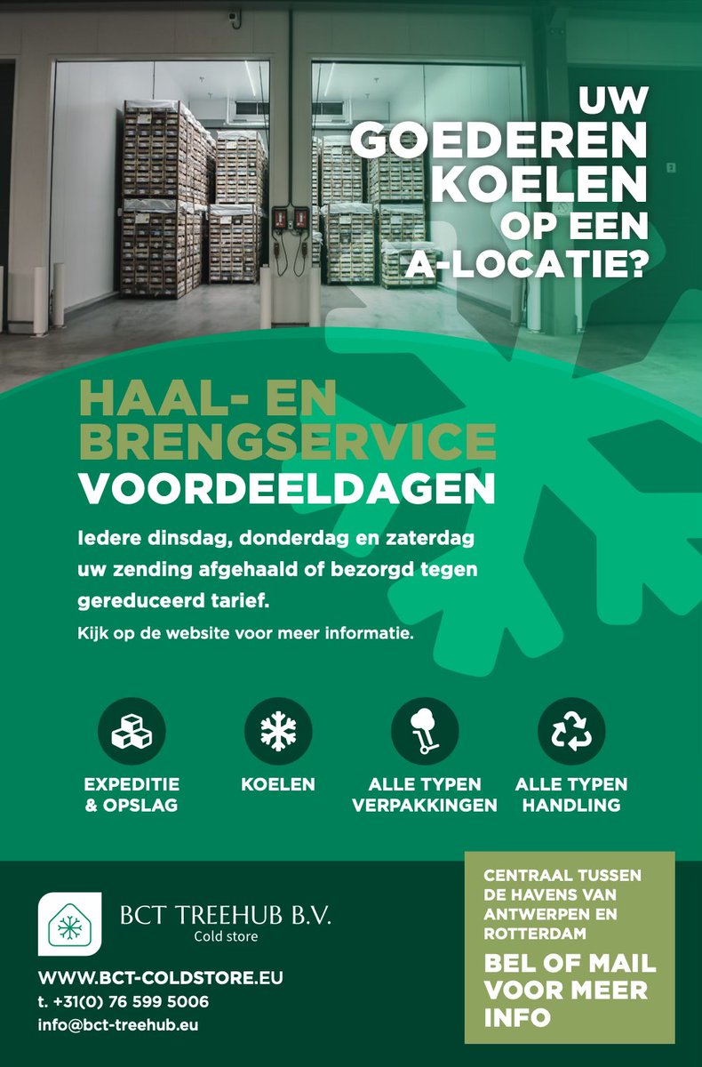 ISO-22000, douane-entrepot, haal- en brengservice, keuringslocatie maar vanaf vandaag hebben we ook een 𝗸𝗼𝗲𝗹𝗵𝘂𝗶𝘀𝗲𝗿𝗸𝗲𝗻𝗻𝗶𝗻𝗴! Dat wil zeggen dat we nu ook levensmiddelen van dierlijke oorsprong mogen opslaan. #toplocatie #topservice #TMS #WMS  #boterkaaseneieren