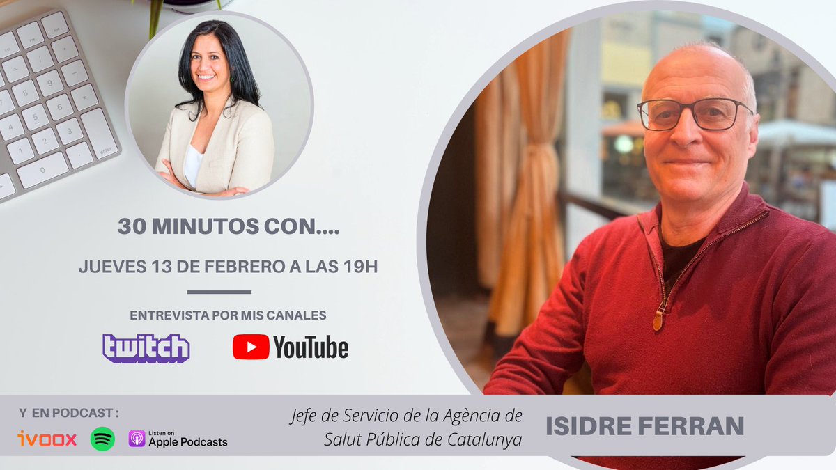 AmaliaLopezAcer's tweet photo. ◼️En #30minutos hablaremos con @isidreferran de la Agència de Salut Pública de Catalunya sobre seguridad alimentaria.
⬇️
YouTube https://t.co/epuZFGzBNd
Ivoox https://t.co/50n5j4unkQ
Spotify https://t.co/X7CglO4ean
Apple https://t.co/viqA9Y9Wsy https://t.co/nzgT8DgpIR