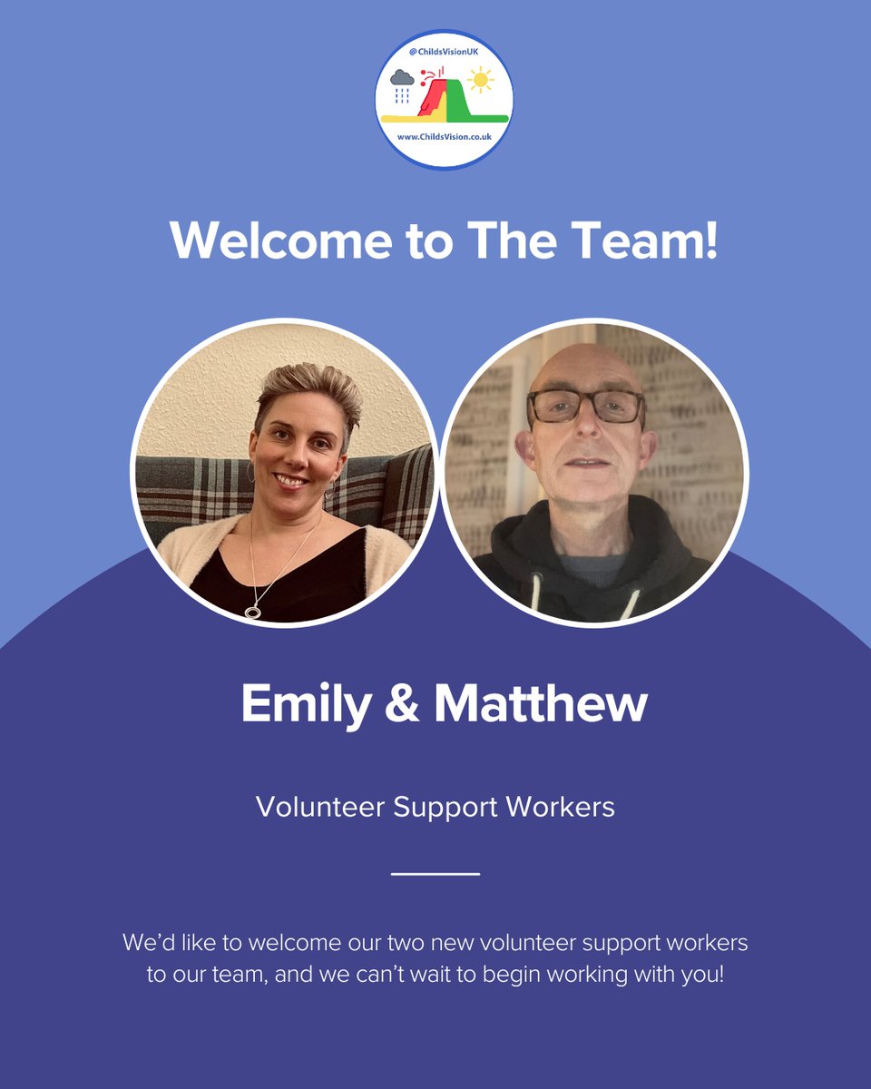 childsvisionuk's tweet photo. We are thrilled to welcome our two incredible new volunteer support workers to the team! Their passion and dedication will make a world of difference in our community. 

#charity #domesticviolenceawareness https://t.co/fl7RMinXvN