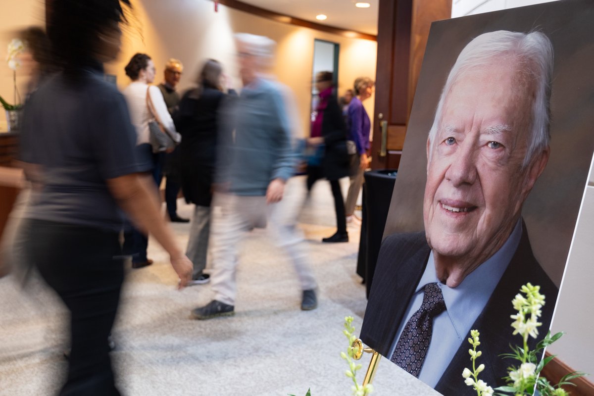 We’re grateful to the hundreds of friends who came to the Center Friday to sign condolence books honoring President Carter. The love for him was evident, and we were touched by the beautiful messages. We’ll keep working to make President &amp; Mrs. Carter’s dreams a reality.