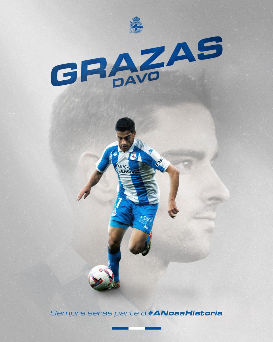 RCDeportivo's tweet photo. ➡️ Davo xogará cedido até final de temporada no Real Murcia.  

Moita sorte, Davo! 💙

ℹ️ https://t.co/Xv9qlX5HGq https://t.co/Yy36fF86YV
