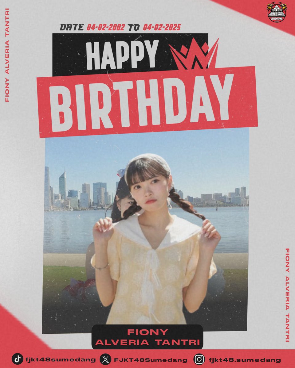 Selamat ulang tahun <a href="/A_FionyJKT48/">Fiony Alveria Tantri</a>, Semoga di usia ini penuh dengan mimpi yang menjadi kenyataan, setiap langkah membawakan cinta dan kebahagiaan, serta momen yang tak akan terlupakan. Teruslah buat kami terpesona🥳😘🥰

#FionyNegaiKaze