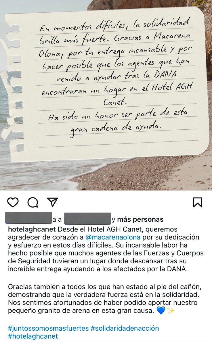 El Hotel AGH Canet <a href="/AghCanetVlc/">AghCanet</a> alojó a más de 500 agentes de las Fuerzas del Orden que acudieron como voluntarios a Valencia después de la DANA. Si buscáis donde pasar las próximas vacaciones, honor con honor se paga 🇪🇸