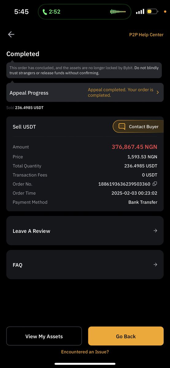 BB0_911's tweet photo. @BybitAfrica @BybitAfrica My coin was released to buyer that did not make payment even after appeal was submitted.  I am shaking and confused to what is happening. The buyer had no intention of paying because after clicking paid he said the payment enter processing https://t.co/iuncCXnfyI