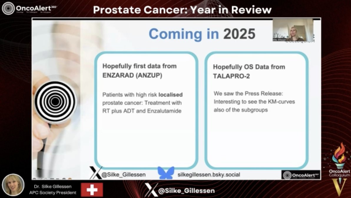 📌GU Oncology Day One #OncoAlertColloquium 🚨REGISTER for FREE HERE👉 buff.ly/40YYDaJ <a href="/Silke_Gillessen/">silke gillessen</a> 🇨🇭👏 of <a href="/APCCC_Lugano/">Advanced Prostate Cancer Consensus Conference</a> doing #ProstateCancer Year in Review <a href="/OncoAlert/">OncoAlert</a>