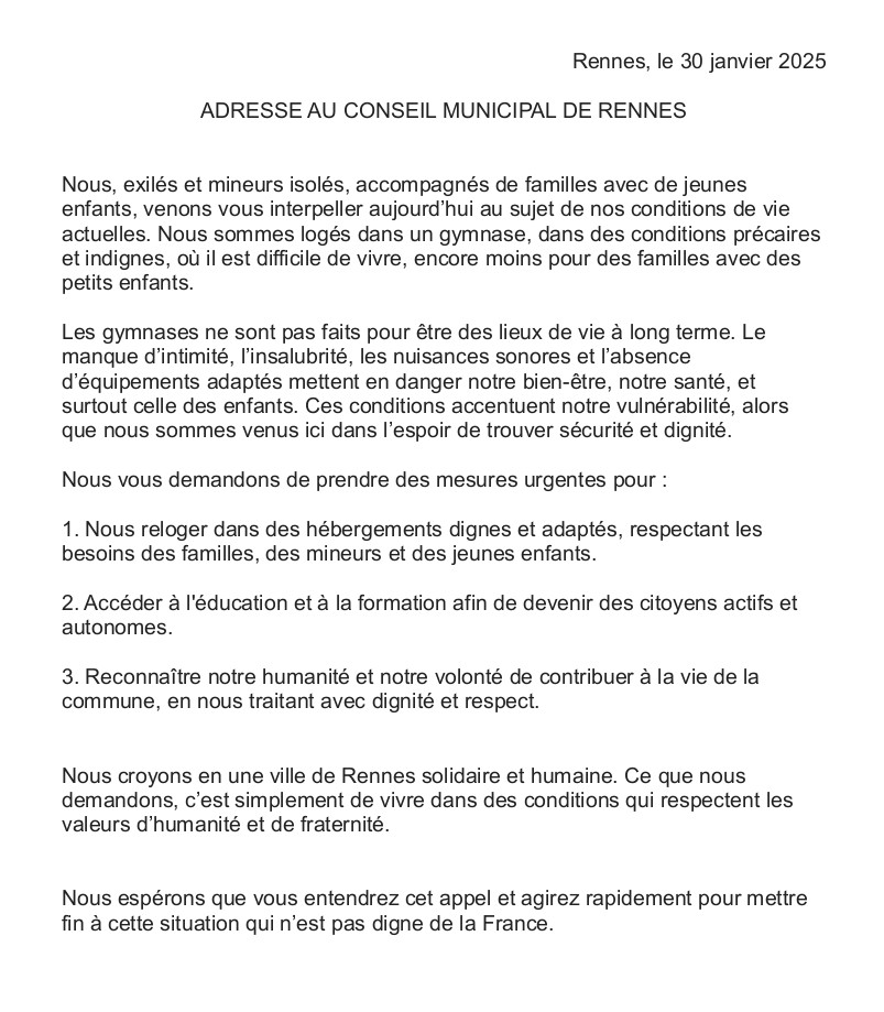 Interorganisation rennaise de soutien aux exiléEs tweet media