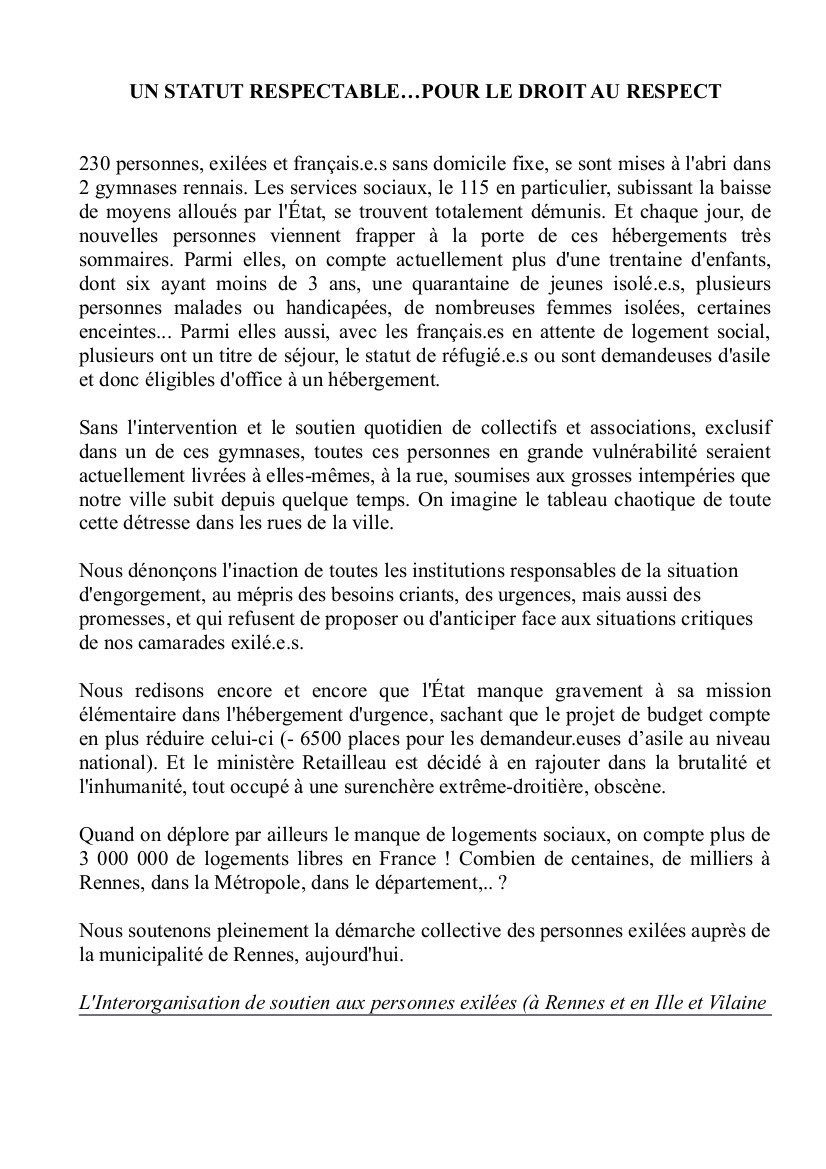 Interorganisation rennaise de soutien aux exiléEs tweet media