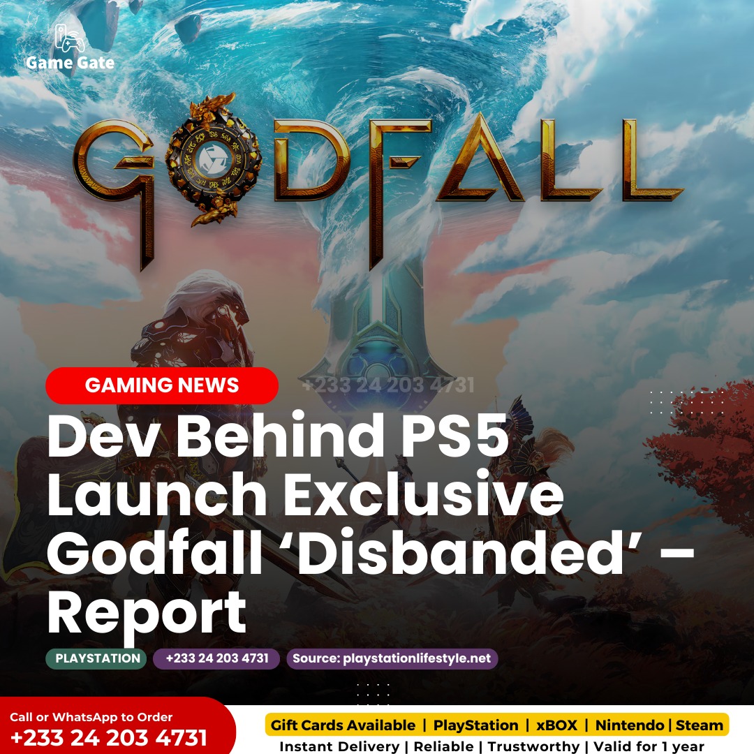 GameGateGh's tweet photo. Dev Behind PS5 Launch Exclusive Godfall โDisbandedโ โ Report
#giftcards #gaming #gamegategh #Ghana #playstation #ps5 #ps4 #xbox https://t.co/DxFtEDFehO