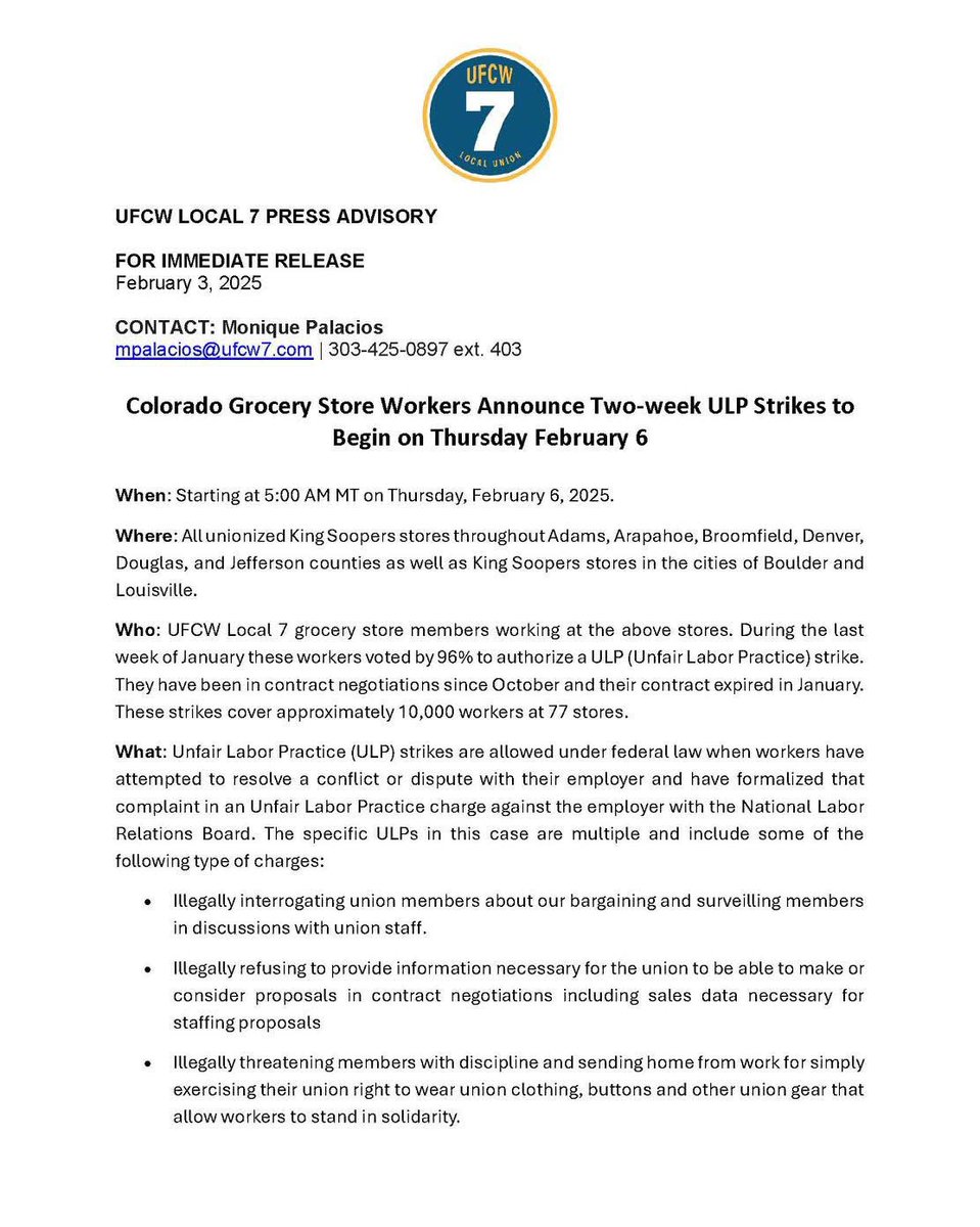 UFCW Local 7 tweet media