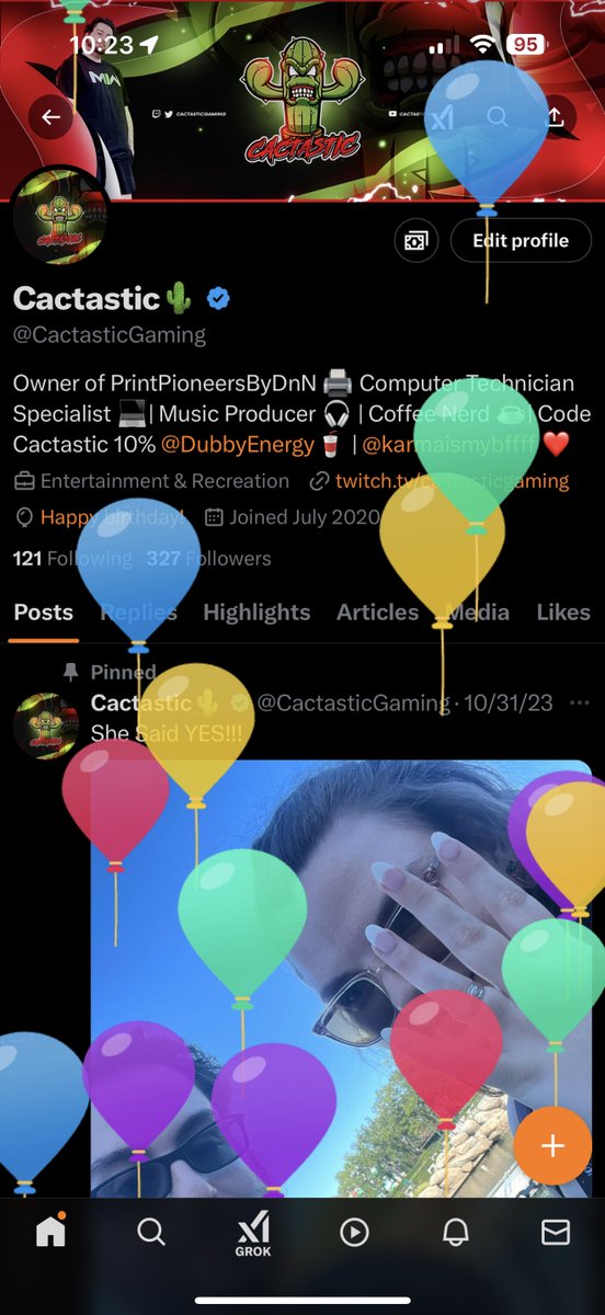 CactasticGaming's tweet photo. It’s That time again. Happy birthday to me lmao 🥳🎉🎉 https://t.co/3RuQgMXOUp