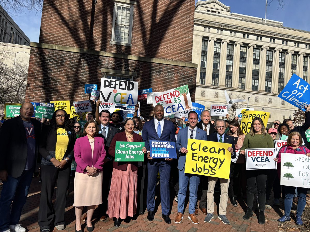 Today I joined <a href="/JennMcClellanVA/">Jennifer McClellan</a> and others at the Defend the VCEA Rally. The Virginia Clean Economy Act is common sense. It creates a more dynamic economy and good paying jobs, will lead to lower energy bills, and is the right thing to do for our children and grandchildren.