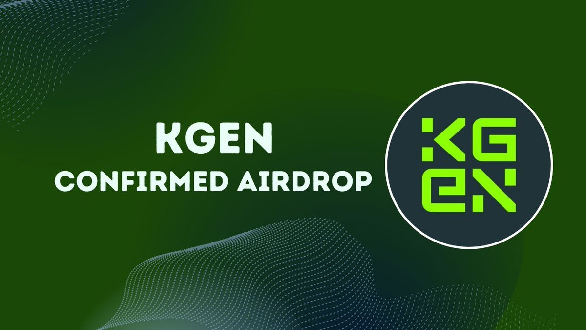 KGeN Confirmed Airdrop🪂🪂

• Raised: $37.00M
• Costs: 💯 FREE 
• Potential Gain: $$$$💰

Follow The Step-By-Step Video Guide👇🧵