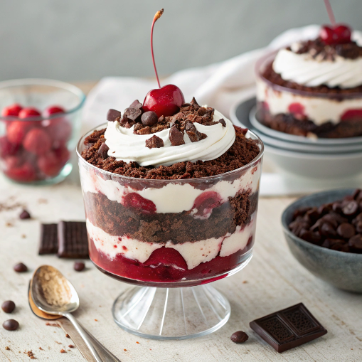 quickyrecipes_'s tweet photo. Chocolate chips, sweet cherries, and creamy layers – this trifle is pure indulgence! 🍒🍫✨ #CherryChocolate #TrifleLove #SweetEscape https://t.co/Tsqi4OTghn