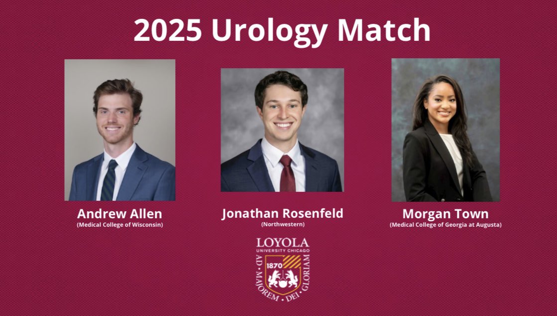 We are so proud to welcome these 🌟 superstars 🌟 to our Loyola urology family! Congratulations! 🎉 🎉 🎉 ❤️ 💛#UroMatch #uromatch2025