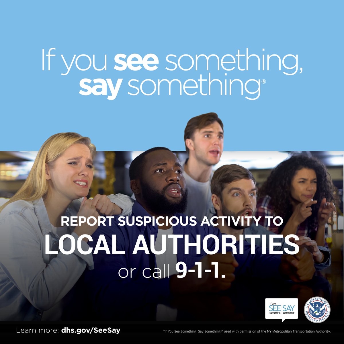DHSgov's tweet photo. If you’re headed to #SuperBowlLIX this weekend or going to a public watch party, take a moment to learn how to report suspicious activity. 

Remember, one’s race, sex, or national origin are not suspicious: https://t.co/2Lqk9Yrcui https://t.co/tl7TR8Rpih