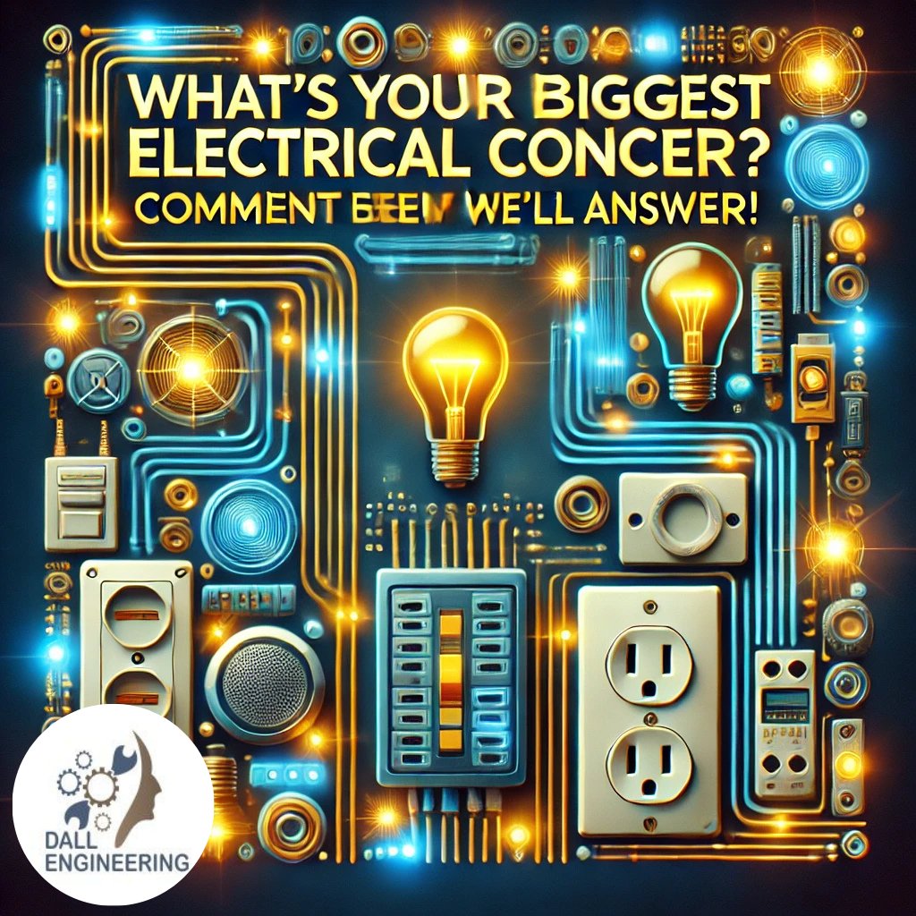 deltduk's tweet photo. ⚡ What’s Your Biggest Electrical Concern? ⚡

Are you dealing with flickering lights, tripping breakers, or high energy bills? Maybe you're wondering if your home's wiring is up to code or how to safely install new appliances?
#Dallengineering https://t.co/1piklI9lGz