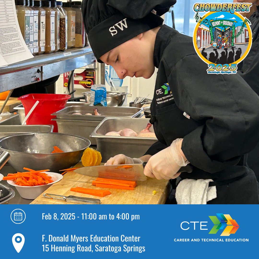 WSWHEBOCES's tweet image. Future chefs in action! 👩‍🍳👨‍🍳 Our culinary students are serving up incredible chowders at #Chowderfest! Bonus: Drive-thru option! 🚗 For more event details and voting, please visit discoversaratoga.org