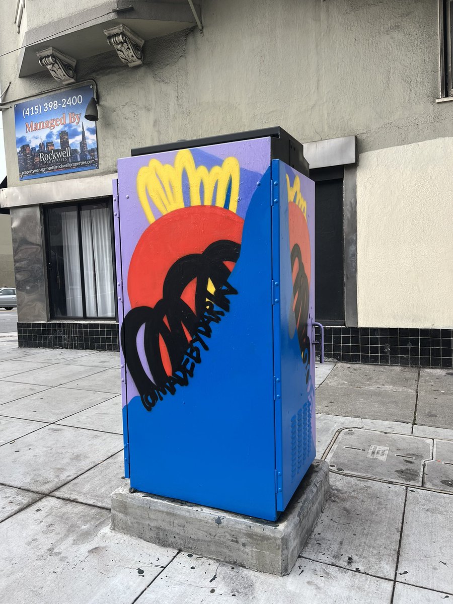 derabkin's tweet image. How much did the city of San Francisco pay artists to paint these?