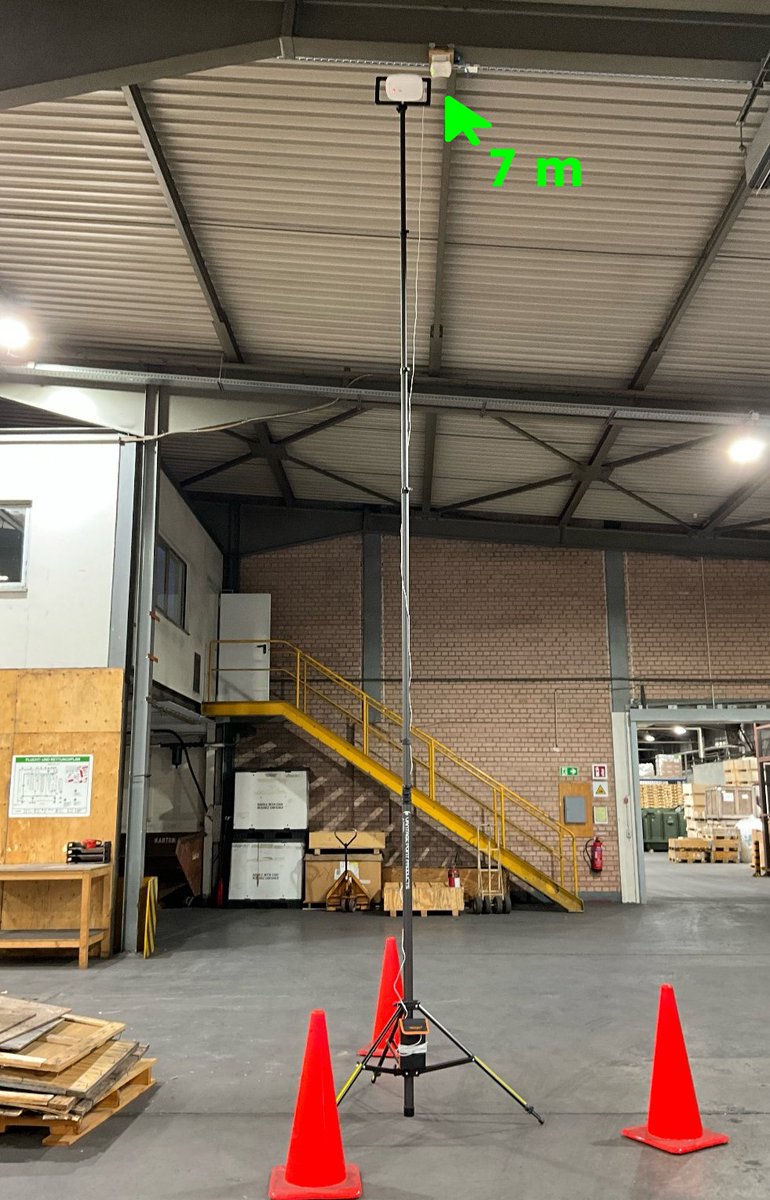 johnlorr's tweet photo. Warehouse wireless surveys before were slow, difficult to coordinate and often dangerous but we had few options until the 12m Mast Tripod from Vantage Point w\Cisco 9166D1  #wifidesign  #wifisurvey  #apos  #wirelessnetworking  #Cisco #wlanpros #vantagepoint https://t.co/eQFRk56k3v