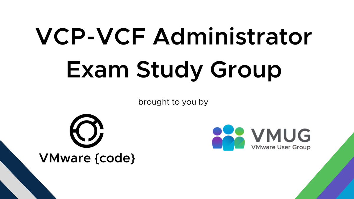 VMwareCommunity's tweet image. 📚Looking to tackle the VCP-#VCF exam? 
Join #vmwarecode Tuesdays for our community-led study group. We’ll break down core concepts following the official exam guide. 
Kick off Feb. 4 9AM EST with @vStephanMcTighe @GarethEdwards86 &amp; James Tiffany!
Reg: brcm.tech/4glAqQm