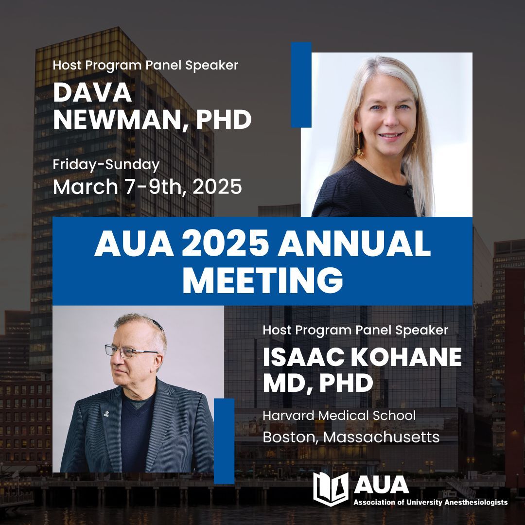 Introducing Dr. Dava Newman, PhD and Dr. Isaac Kohane, MD, PhD, the Host Program Panel Speakers for the 2025 AUA Annual Meeting! Register today and save your spot because you won't want to miss this!

Register today: buff.ly/4hoITDI