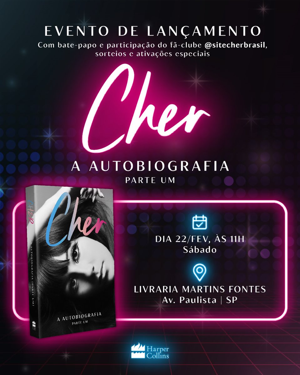 SiteCherBrasil's tweet photo. No dia 22/02 teremos um meet do #CherCrew em São Paulo para celebrar a história da deusa do pop com ativações, brindes e sorteios super especiais, além de um bate papo sobre a trajetória desse ícone que tanto admiramos! https://t.co/PMpZrdGGdU