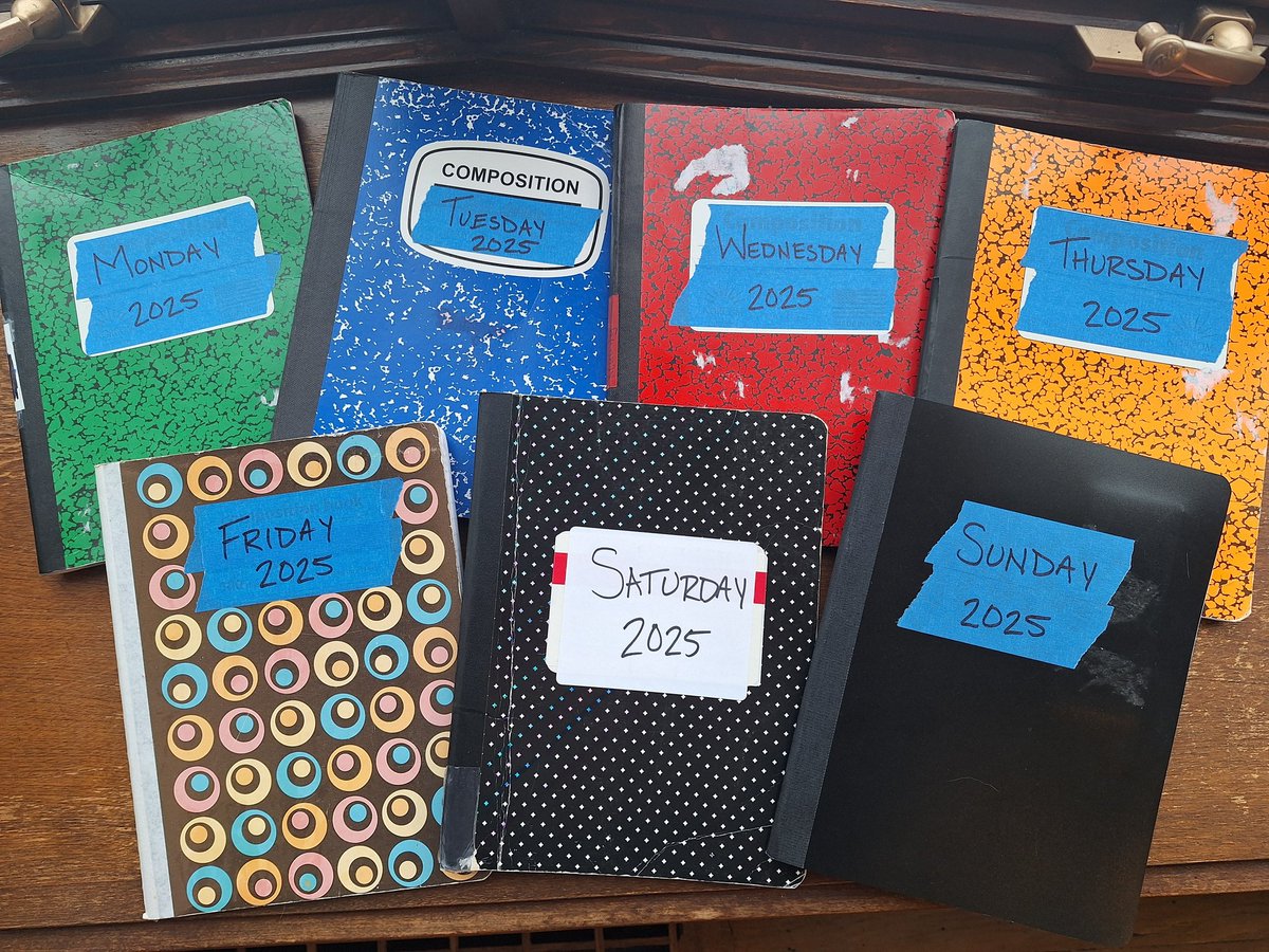 JuliaFigliotti's tweet photo. New #poetry challenge just dropped 👀

Notebooks courtesy of my local #BuyNothing group https://t.co/vRGLf7TiQn