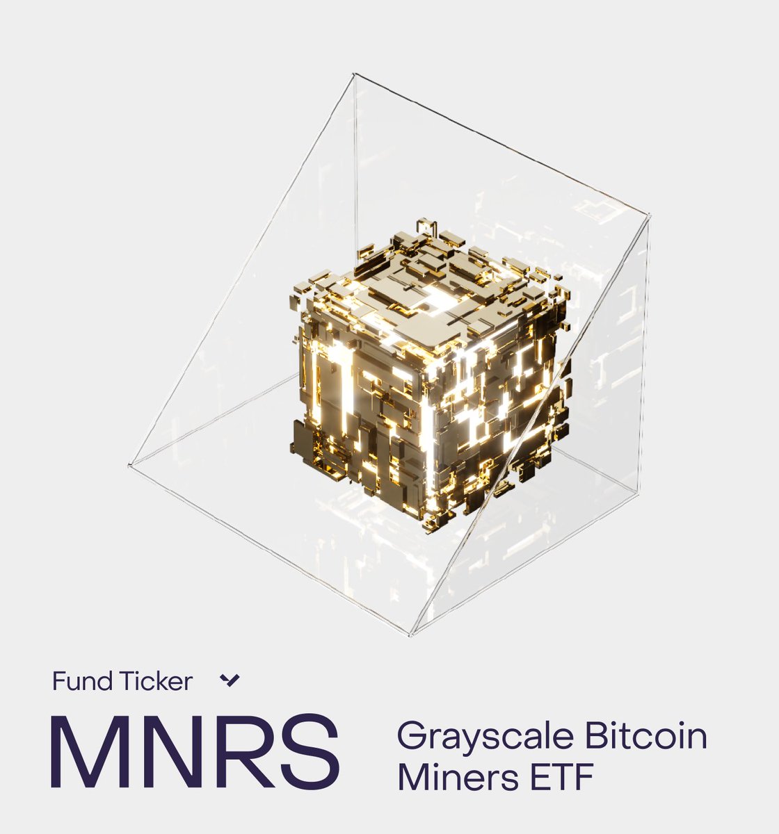 Grayscale Bitcoin Miners ETF (ticker: $MNRS) offers exposure to a global  basket of publicly traded #Bitcoin mining companies. We believe Bitcoin  Miners are integral to the existence and continuation of the Bitcoin